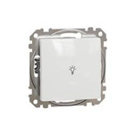 Tlačítko na zapnutí / vypnutí světla, bílé IP20 SDD111132 Sedna Design Schneider Electric