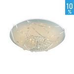 Stropní lampa plafon plafoniera LED Jackson 12W kov sklo krystalky bílá matná Italux C47121-12W
