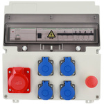 Stavební rozváděč s příslušenstvím EDO ASTAT 398 Standard Plus IP65 16A/5P 4x230V (Type E) IK08 Arbeitsstromauslöser iMX vypínače Schneider