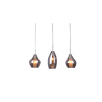 Závěsná lampa Milano 3 chrom kouřová Azzardo 2285-3P